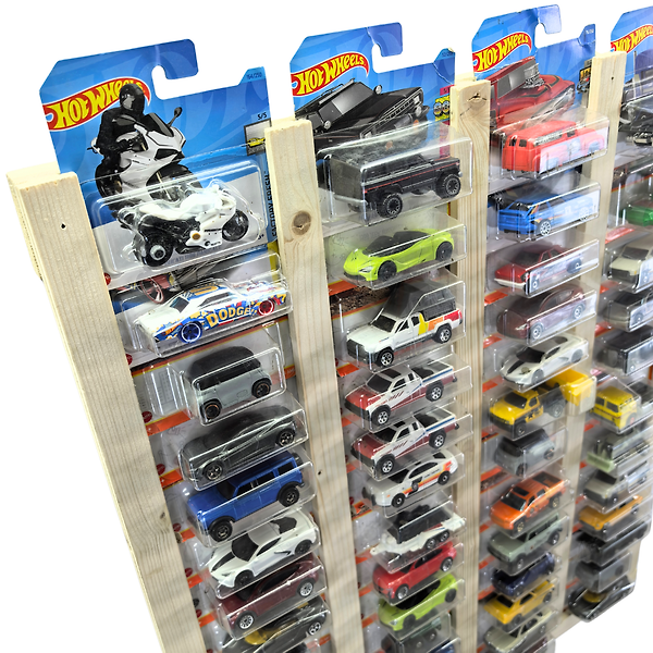 Regular Kart Rafı, Doğal Ahşap Regular Kart Sergileme Vitrini, Kutusunda Card Oyuncak Araba rafı-Natural