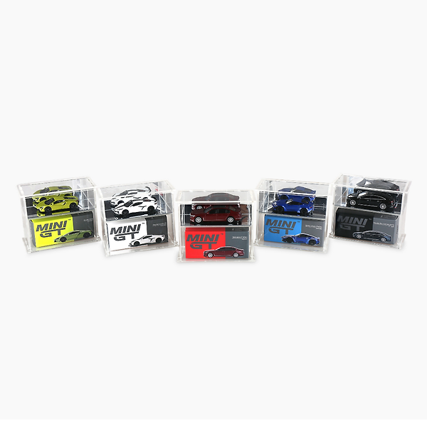 5li Set Kaido House, Mini GT  1:64 Ölçekli DieCast Model Arabalar Akrilik Koruyucu Vitrin