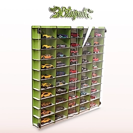 Timsah Pleksi Kapaklı 1/64 Ölçek 50Araçlık Hotwheels Matchbox metal araç Uyumlu Model Oyuncak Araba Rafı