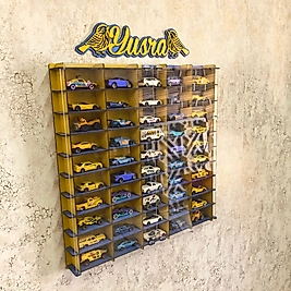 Sarı Kanarya Pleksi Kapak 1/64  Oyuncak Hobi Koleksiyon Model,Akrilik Kapaklı Araba Rafı Duvar Rafı