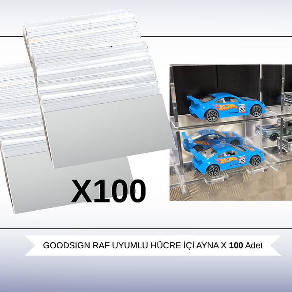 Dekoratif Pleksi Kendinden Yapışkanlı  Gümüş Akrilik Ayna X 100