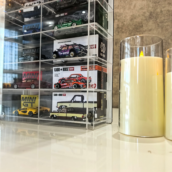 1:64 Ölçekli Kutulu Kaido House, Pop Race ve Mini GT Modelleri İçin Merkez Aynalı Lüks Akrilik Vitrin – Duvara Monte Edilebilir 32 Araçlık Vitrin