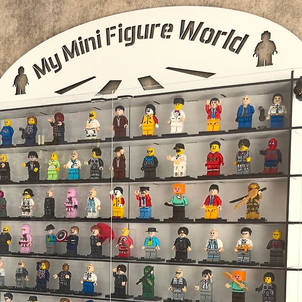 Pleksi Kapaklı 120 Minifigür Lego Uyumlu Vitrin,Akrilik kapak Minyatürler Figür oyuncak duvar rafı