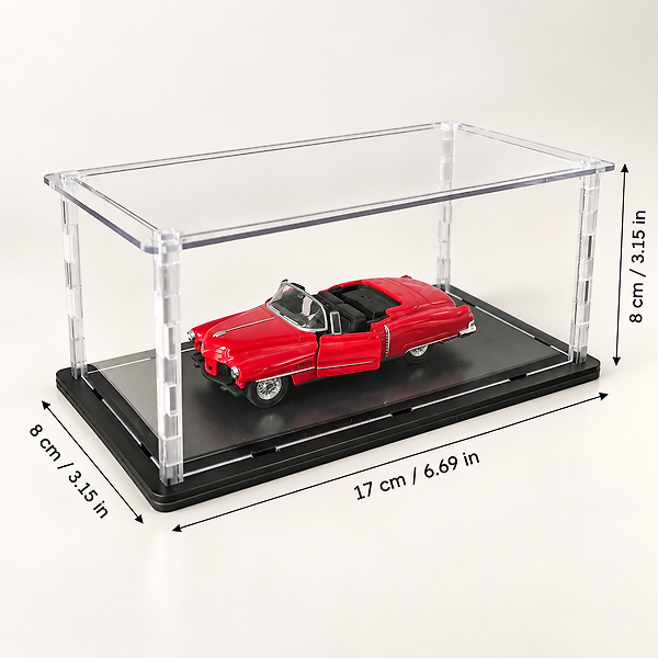 1:32 Diecast Akrilik Sergileme Kutusu 5’li Paket, Şeffaf Pleksi Vitrin 17x8x8 cm İç Boyut