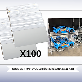 Dekoratif Pleksi Kendinden Yapışkanlı  Gümüş Akrilik Ayna X 100