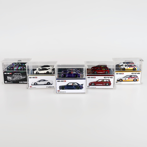 5li Set Kaido House, Mini GT  1:64 Ölçekli DieCast Model Arabalar Akrilik Koruyucu Vitrin