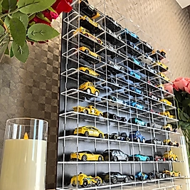 PleksiGlass,Akrilik 1/64 Hotwheels Matchbox Oyuncak Hobi Koleksiyon Model Araç Araba Rafı