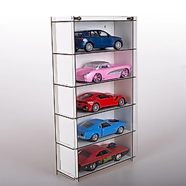 1/24 Model Araba Stand, 1-24 Diecast Model Araba MDF Pleksi Kapaklı Sergileme Vitrini