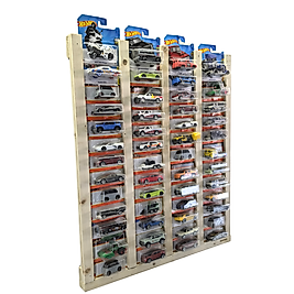 Regular Kart Rafı, Doğal Ahşap Regular Kart Sergileme Vitrini, Kutusunda Card Oyuncak Araba rafı-Natural
