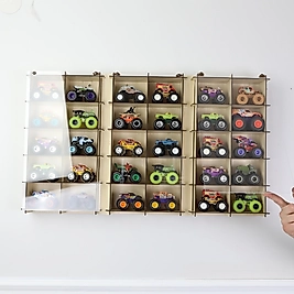 Pleksi Kapak  10 x 3 Hotwheels Monster Truck Stand, Monster Jam Sergileme Vitrini