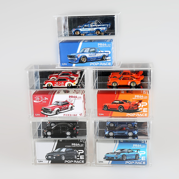 5li Set Kaido House, Mini GT  1:64 Ölçekli DieCast Model Arabalar Akrilik Koruyucu Vitrin