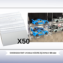 Dekoratif Pleksi Kendinden Yapışkanlı  Gümüş Akrilik Ayna X 50