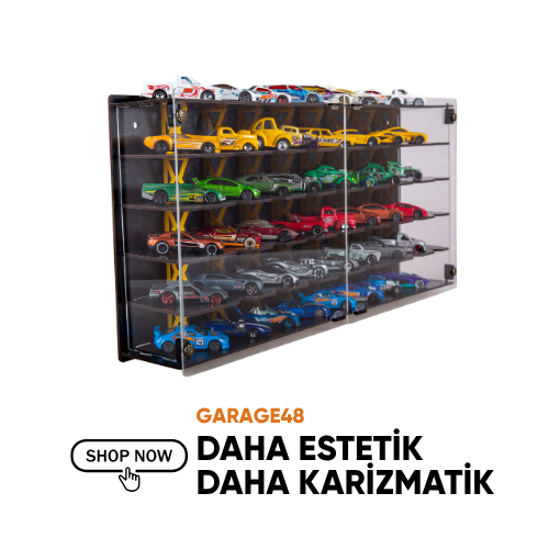 Pleksi Kapaklı MiniGT Kaido 1:64 Model Araba Sergileme Vitrini